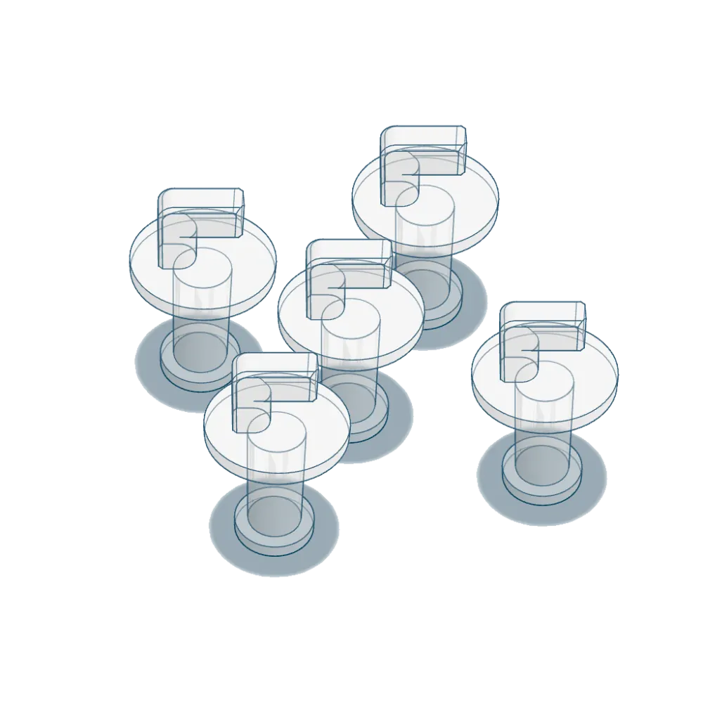 Věšák kulatý 20 mm (5 ks)